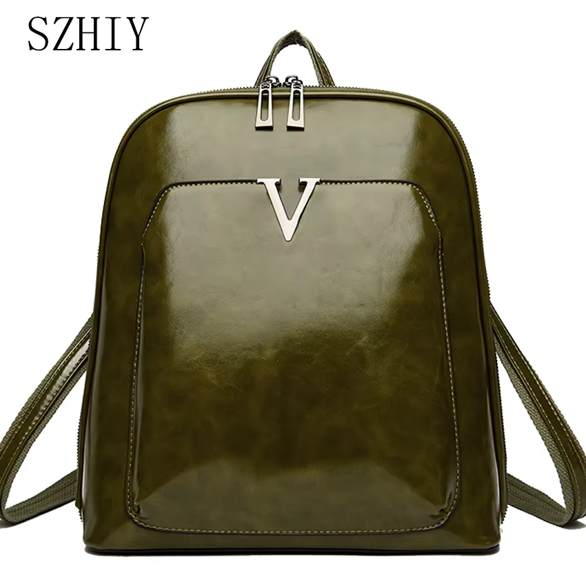 Sac à dos design femmes sac De voyage grande capacité sac à dos classique huile cire cuir PU sac à bandoulière Mochilas