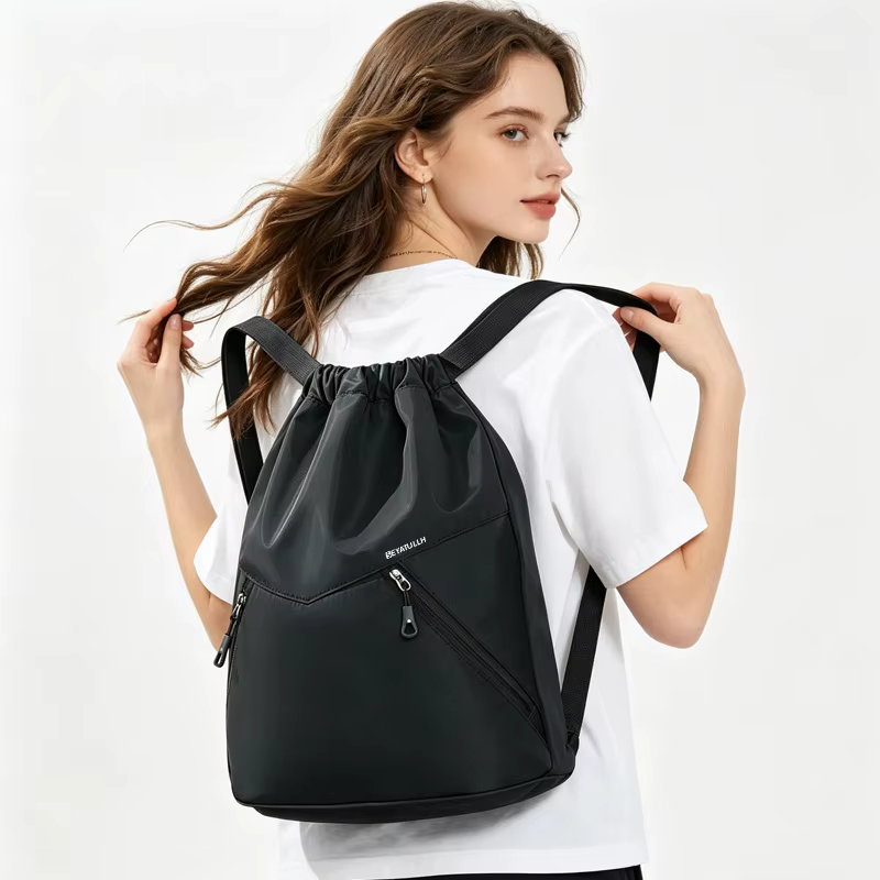 Sac à dos de sport imperméable avec cordon de serrage pour basketball