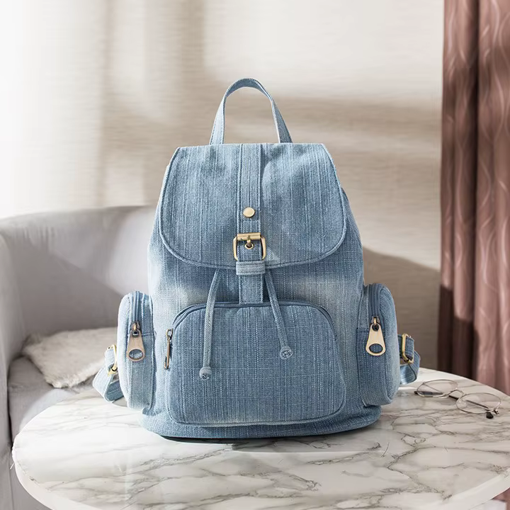 Petit sac à dos en denim pour adolescentes