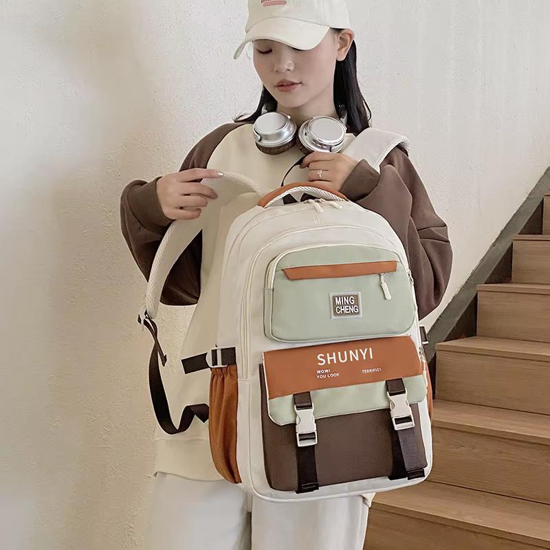 Sac à dos de luxe de grande capacité pour collégiens