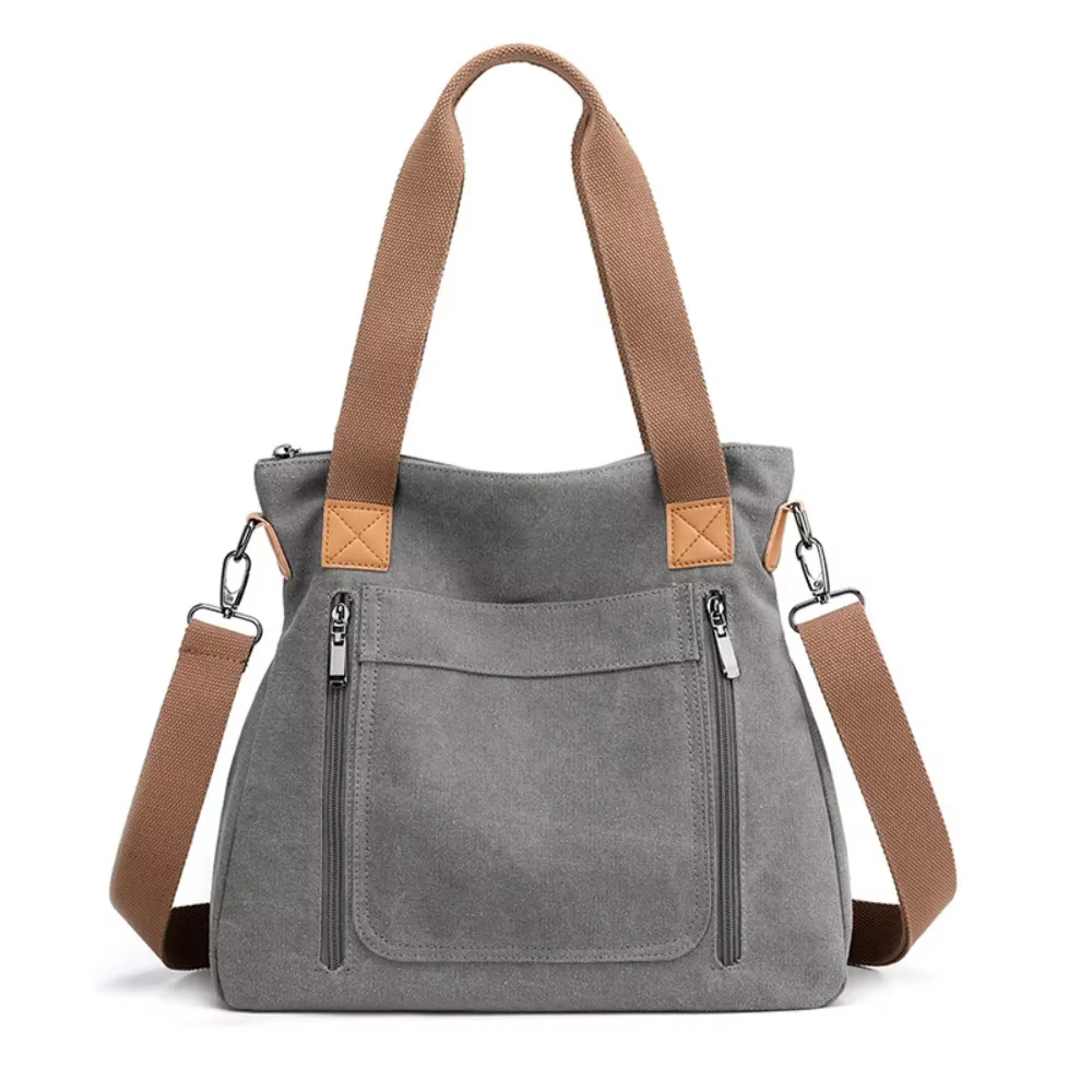 Sac fourre-tout en toile fonctionnel pour femme