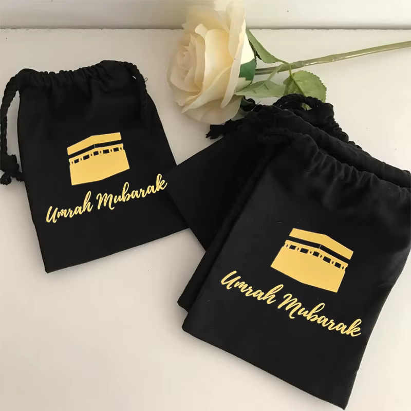 5 pièces Kaaba umrah mubarak noir cadeau sacs