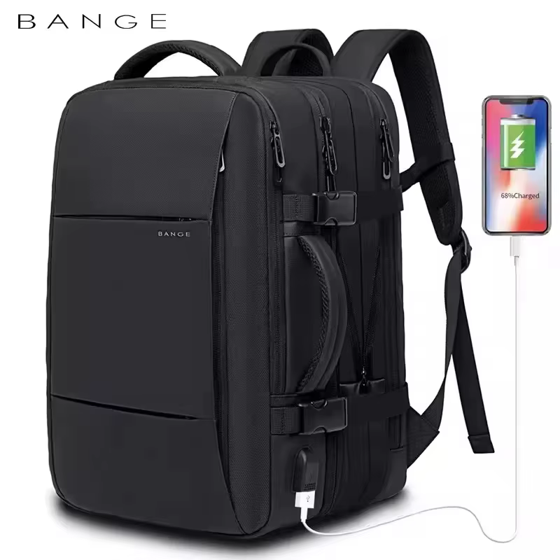 BANGE voyage sac à dos hommes affaires sac à dos école extensible USB sac grande capacité 17.3 ordinateur portable