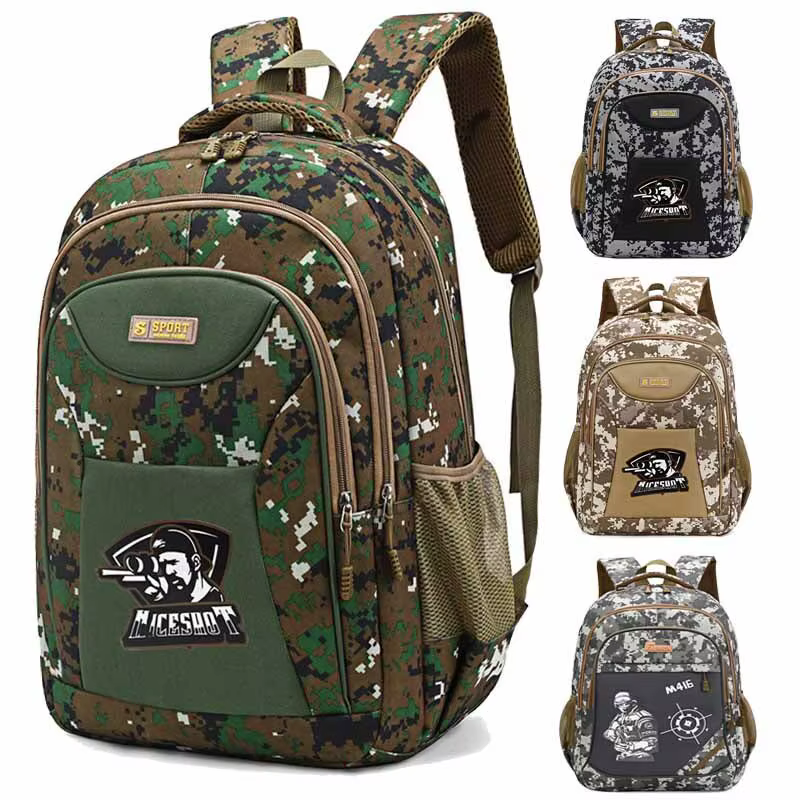 Offre spéciale décontracté en plein air Camouflage sac à dos Oxford tissu grande capacité voyage sac à dos hommes mode
