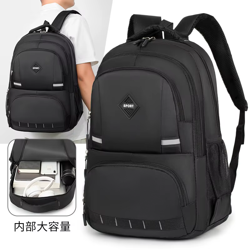 Sac à dos nouvelle grande capacité sac d'ordinateur hommes Simple mode collège étudiant sac ordinateur portable d'affaires Double sacs à bandoulière