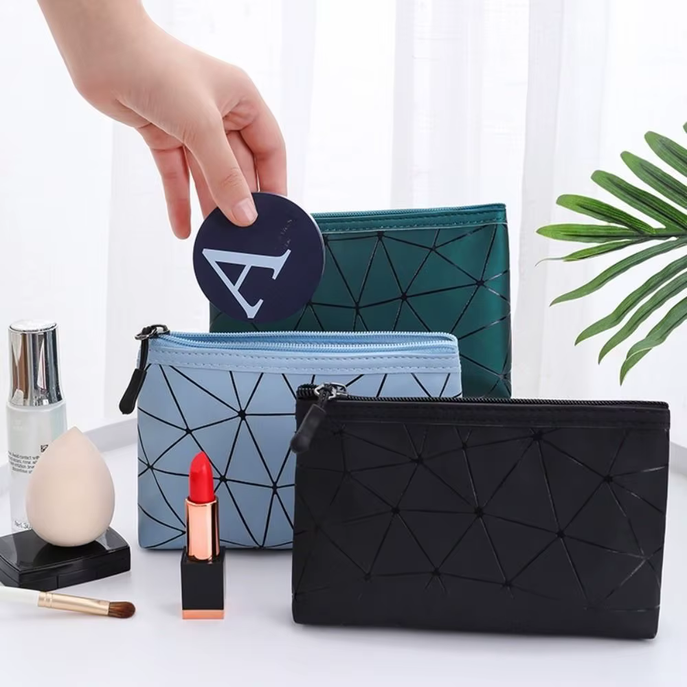 Sac cosmétique étanche en cuir PU