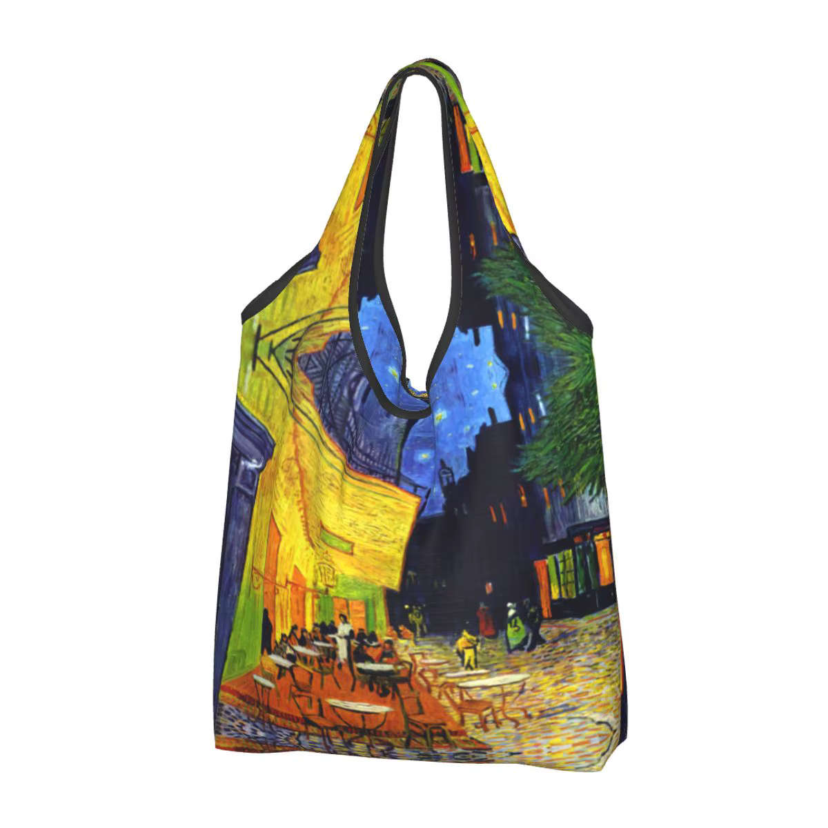 Sac fourre-tout portable personnalisé drôle 73 Terrasse la nuit