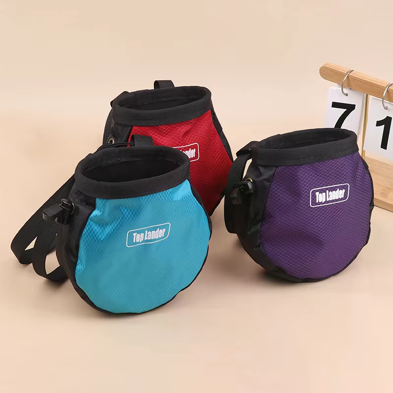 Sac à craie pour escalade avec ceinture ajustable et poche à cordon pour la musculation