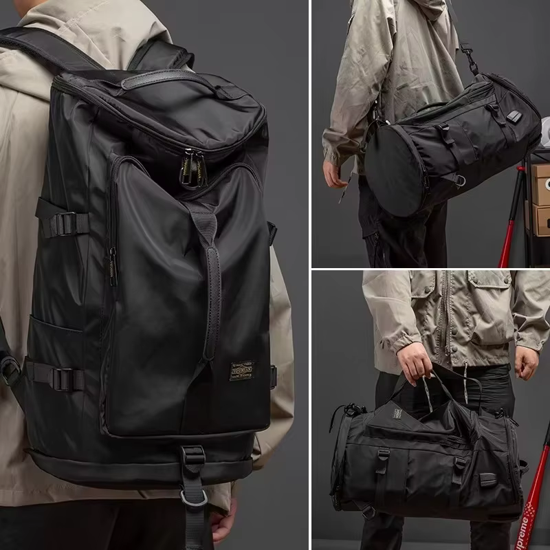 Sac à dos de sport noir rond pour hommes et femmes