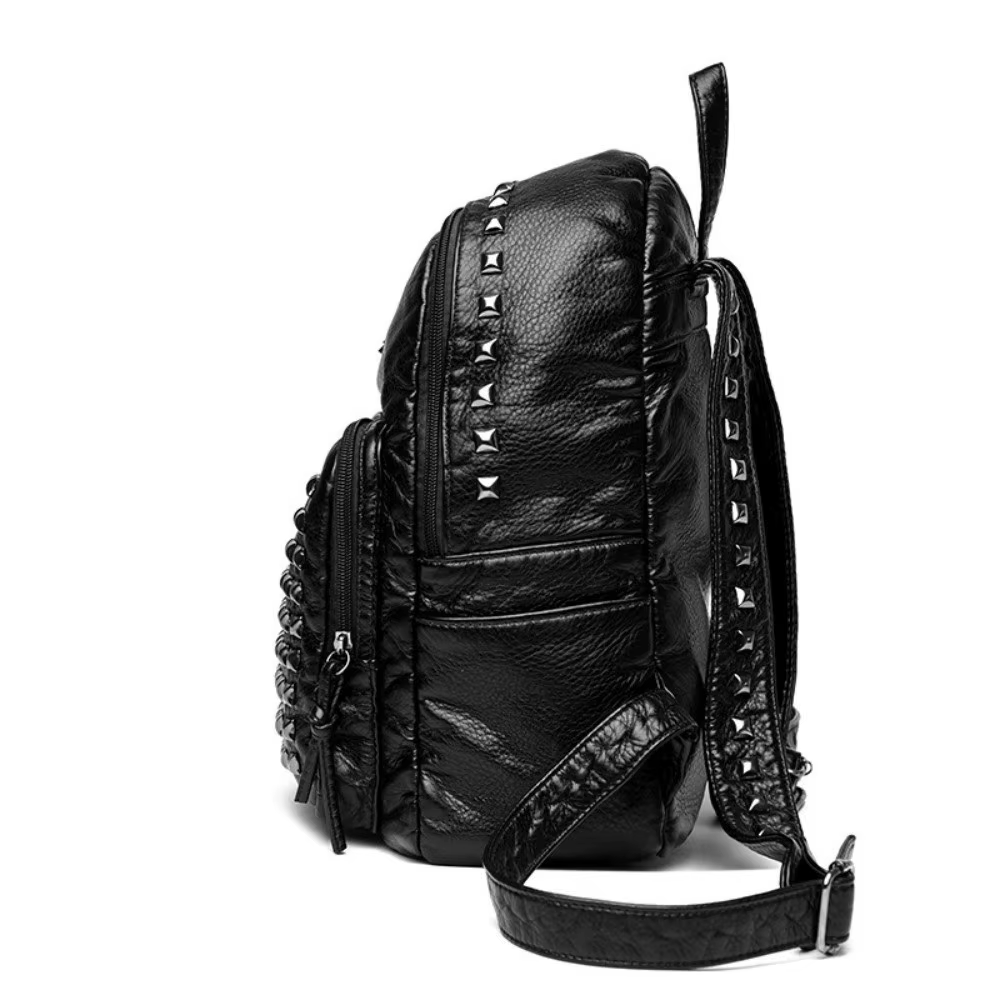 Sacs à dos à Rivets en cuir souple