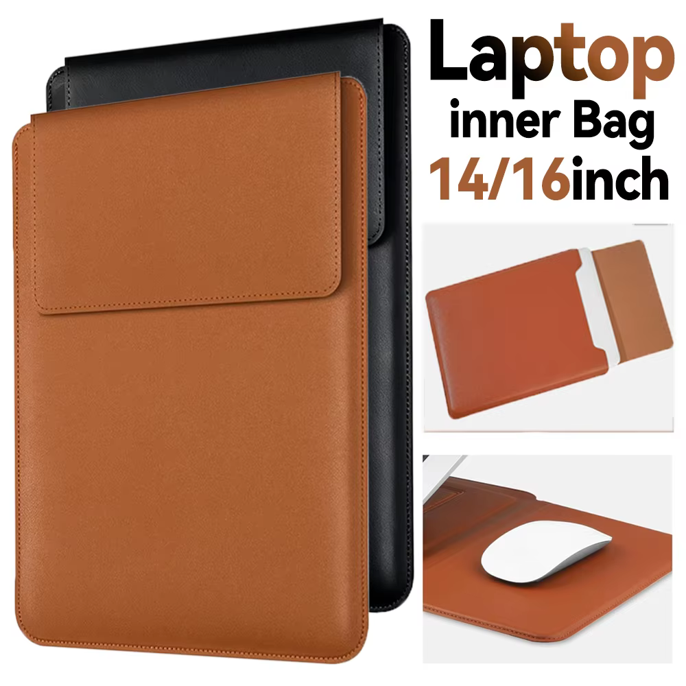 Sac intérieur en cuir pour ordinateur portable 14/16 pouces