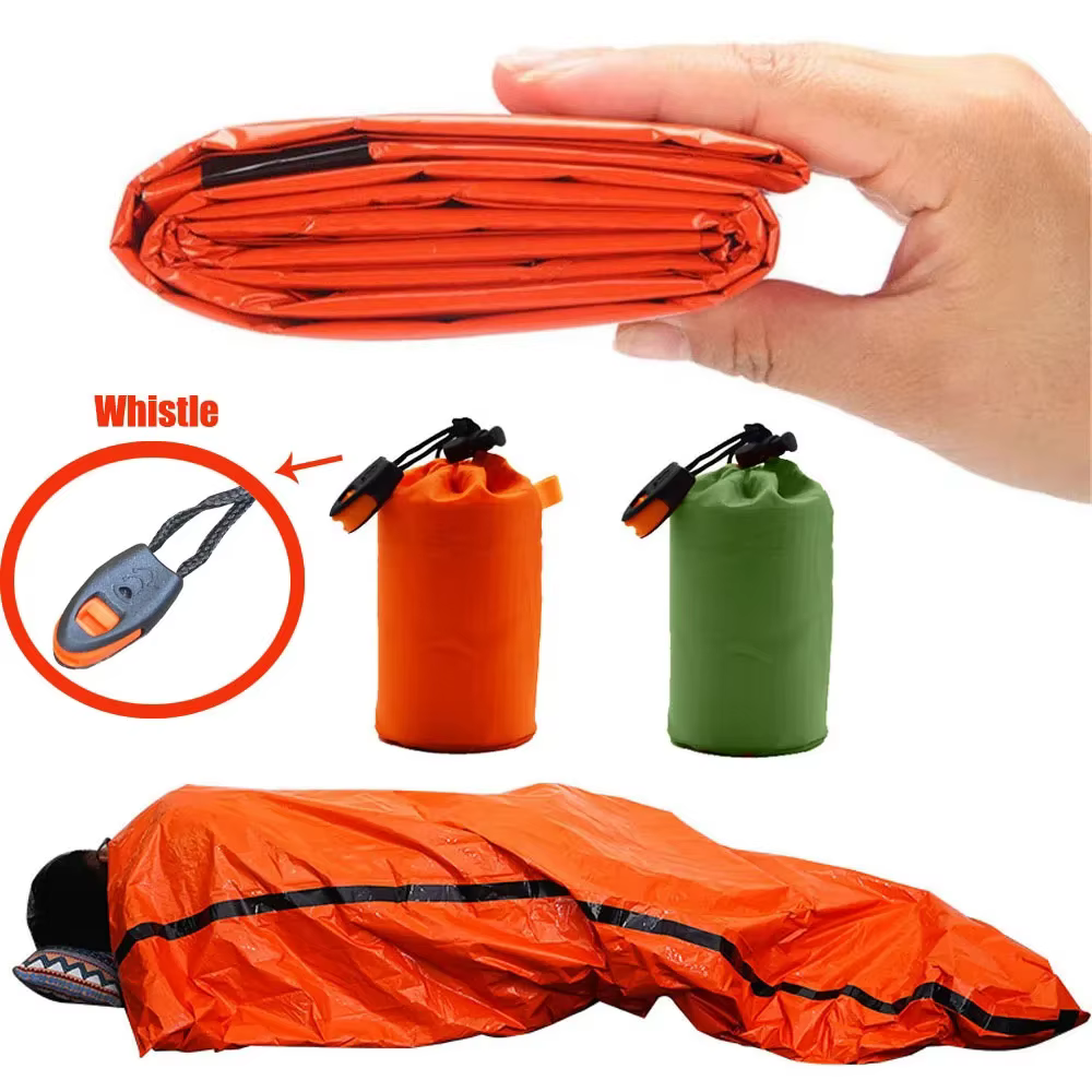 Sac de couchage de survie d'urgence Portable et étanche