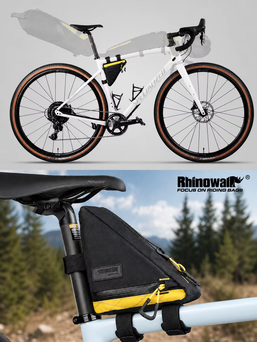 Sacoche triangulaire pour cadre de vélo Rhinowalk 0