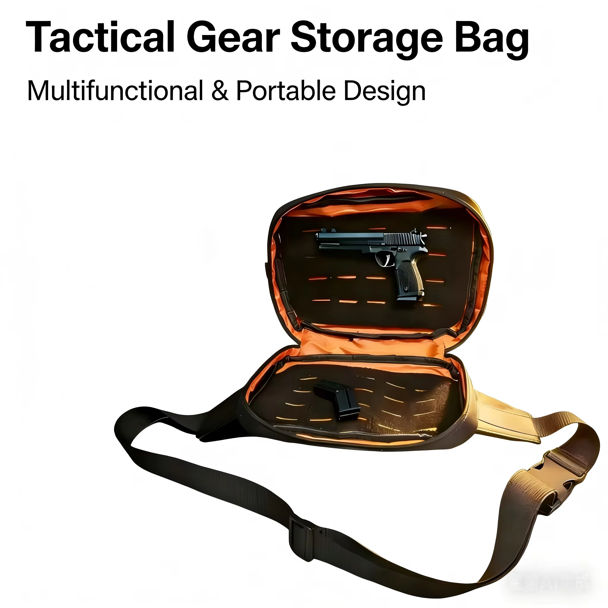 Sac de transport tactique EDC - Pochette modulaire système Molle avec rangement sécurisé pour outils et accessoires