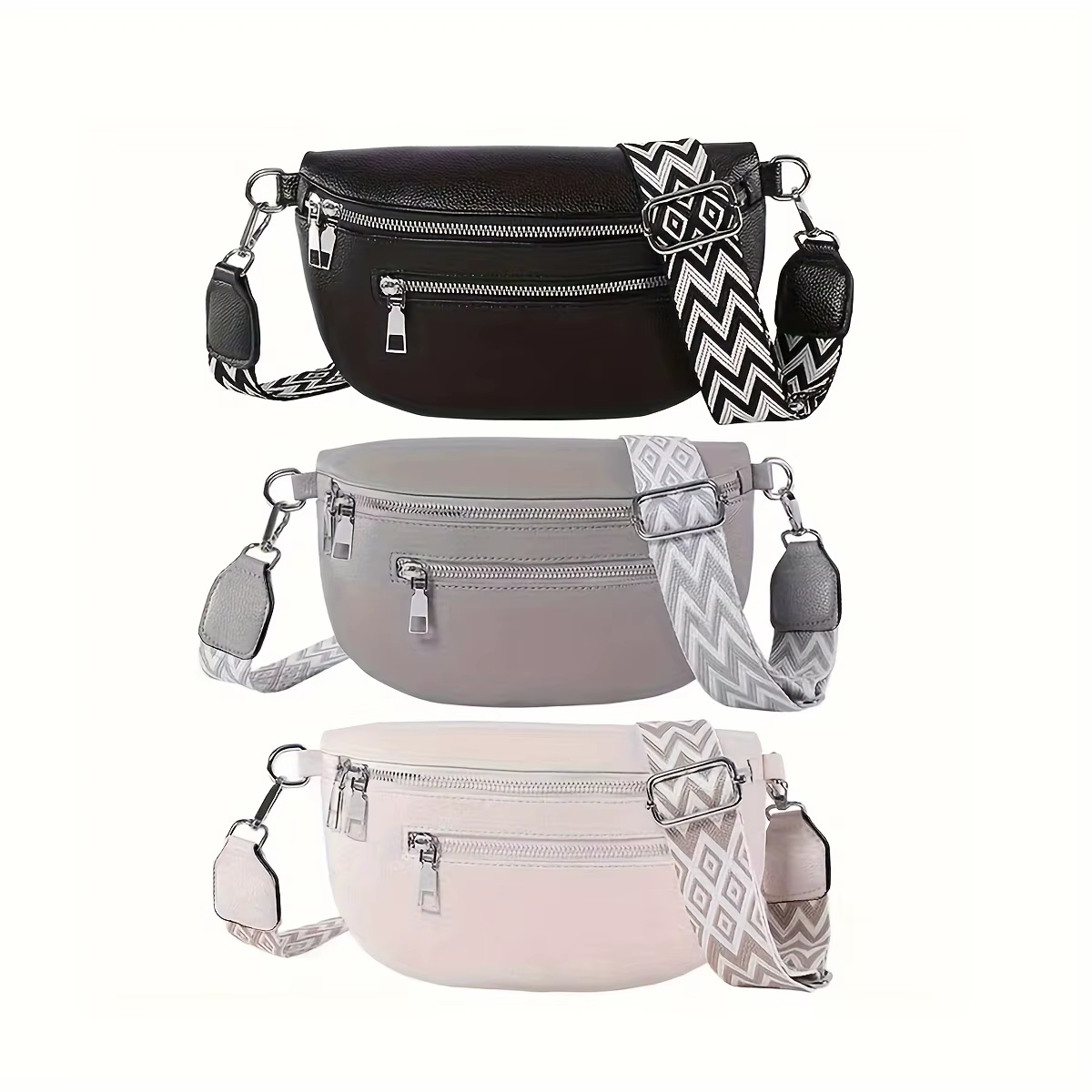 Sac banane en cuir souple pour femmes