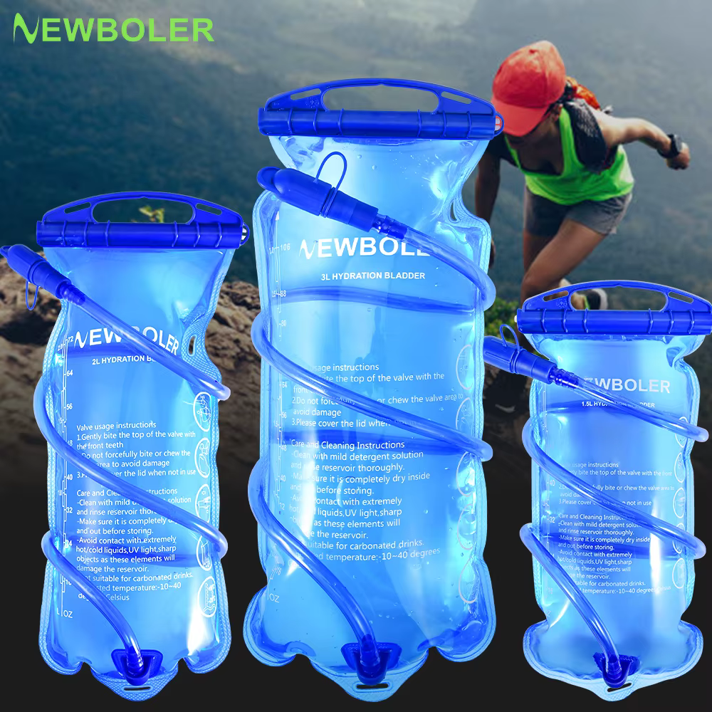 NEWBOLER sac d'eau réservoir sac de réapprovisionnement en eau sac de rangement sans bisphénol 1.5L 2L 3L course sport