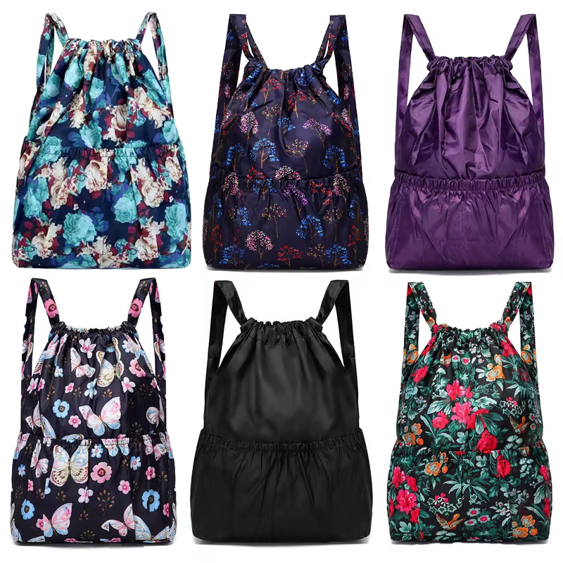 Sac à dos léger en nylon imperméable pour femme