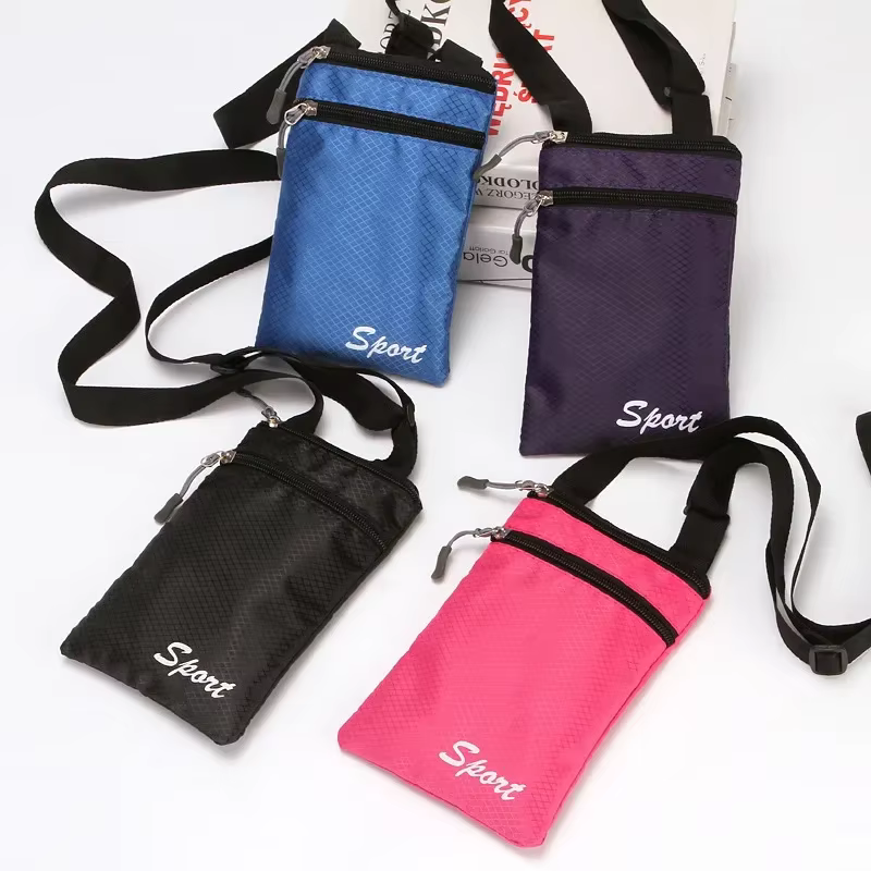 Sac de sport incliné pour téléphone – sac multifonctionnel avec sangle réglable en fibre de polyester durable