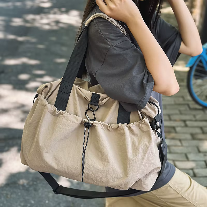 Sac fourre-tout à cordon de serrage de grande capacité pour hommes et femmes