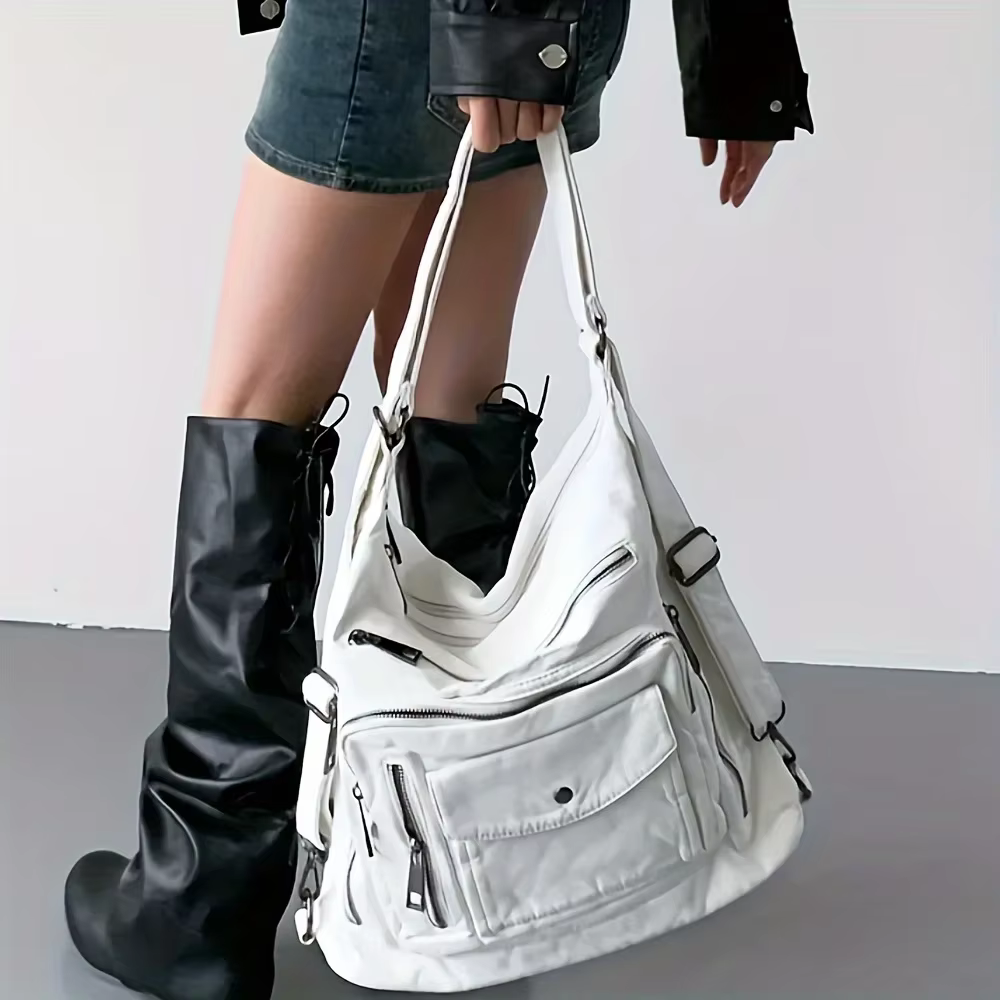 Sac à dos rétro multi-poches pour femme