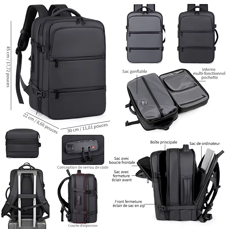Sac à dos pour homme pour les voyages d'affaires