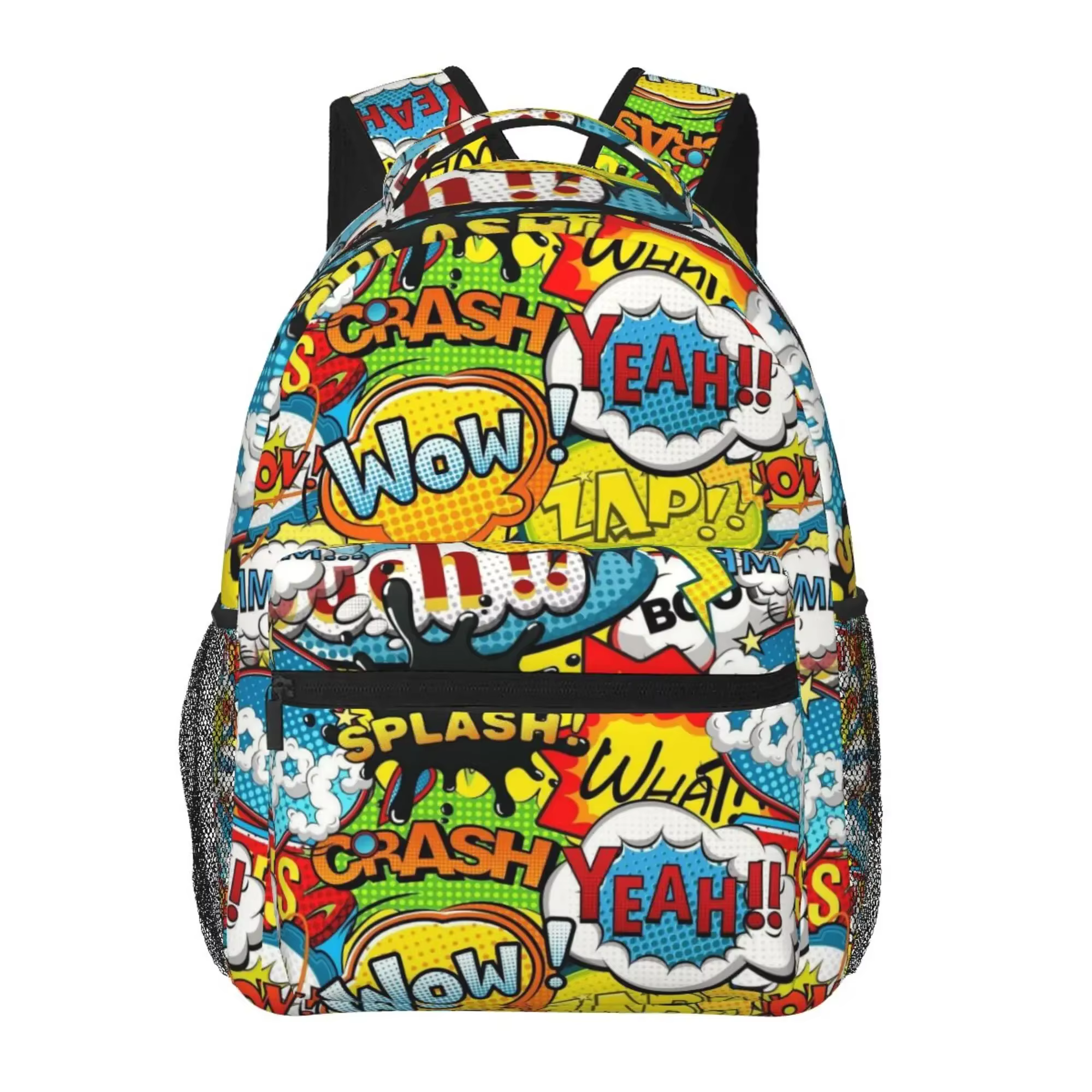 Sac à dos de voyage imprimé pop art unisexe