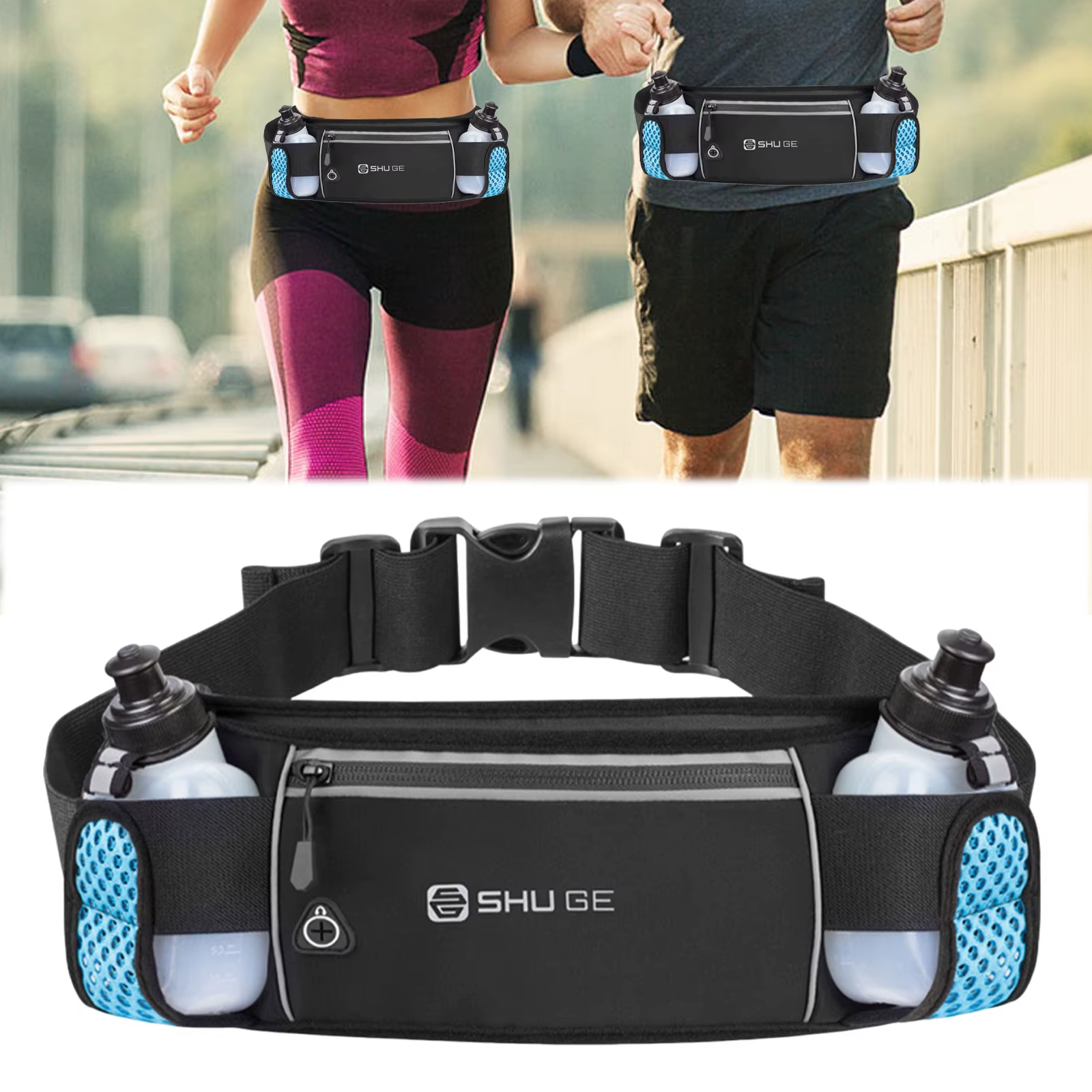 Ceinture de course avec bouteilles
