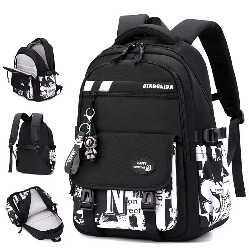 Sac à dos pour adolescents avec pendentif camouflage graffiti garçon sac à bandoulière pour enfants sac d'école étanche sacs à dos de voyage de Sport