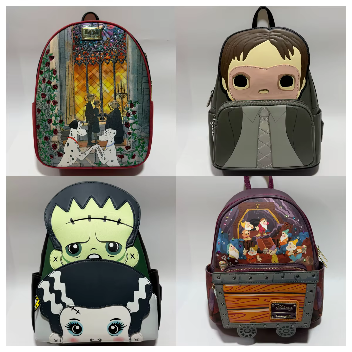 Mini sac à dos décontracté à imprimé de dessin animé à paillettes